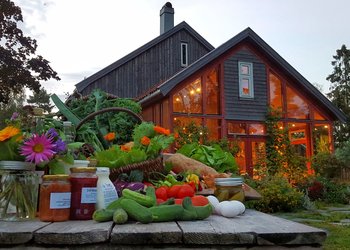 Et godt utvalg av gårdens råvarer